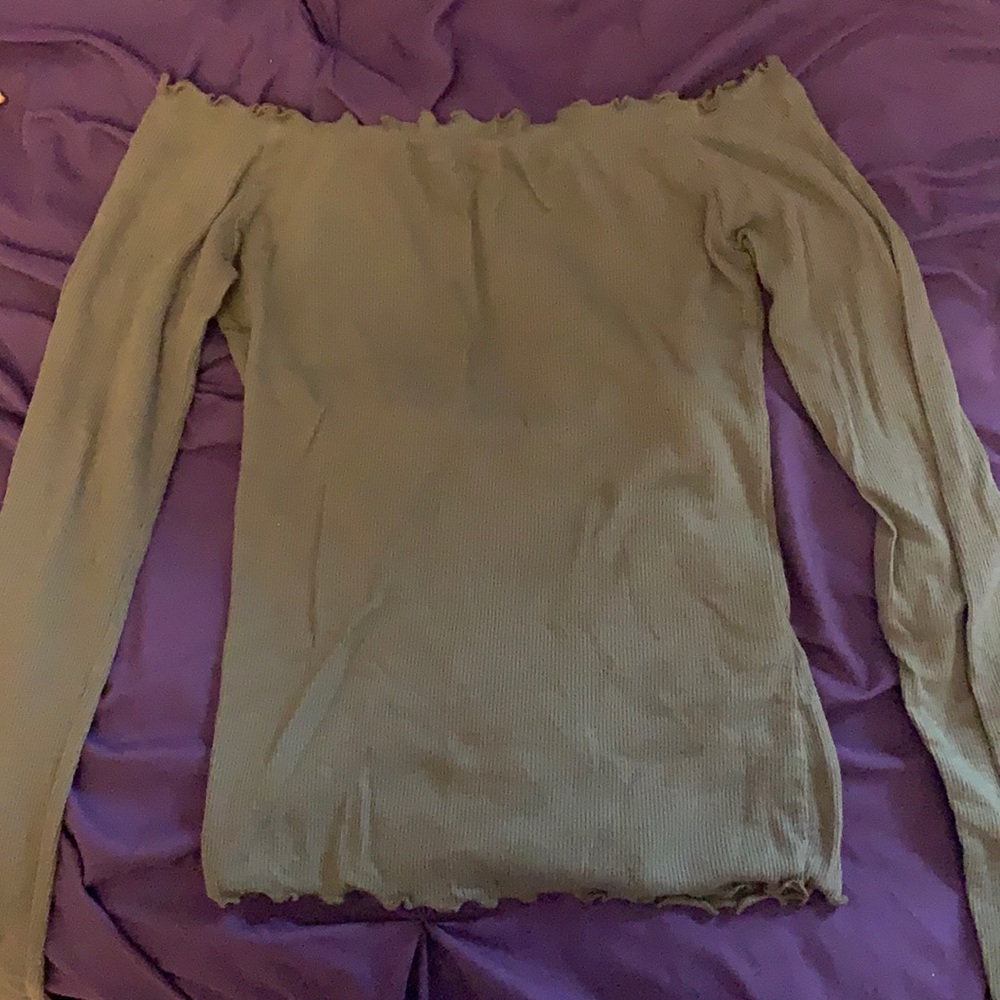 Fitted Long Sleeve Crop Top